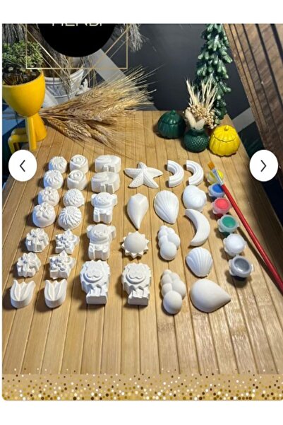 magnocandles 33 Adet Mini Taş Boyama Seti Anne Ve Çocuk El Becerisi Sanatları...