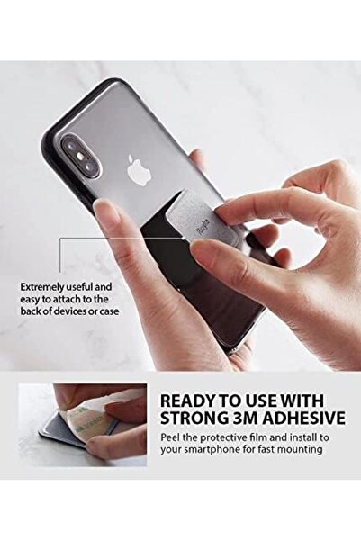 Ringke PU Leather Covered Metal Magnetic Mount (3+3 Pack)| Silver