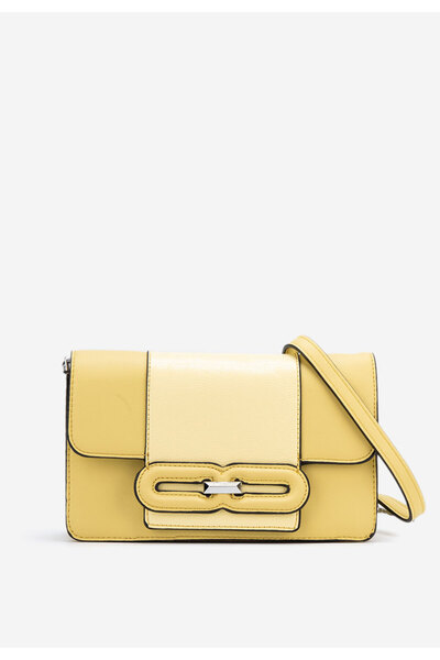 B T Shoes Žlutá obálková kabelka Lesya