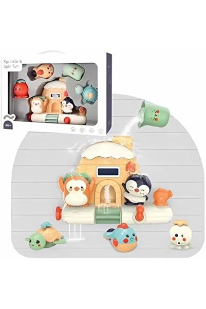 Twisoo Animal Bath Toy Set for Babies – Penguin Waterfall Bathtub Toys with Spinners & Sea Animals