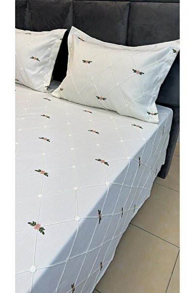 BERRY Karaca Pearl Embroidered Pique Set 260/260 cm Pink Flower