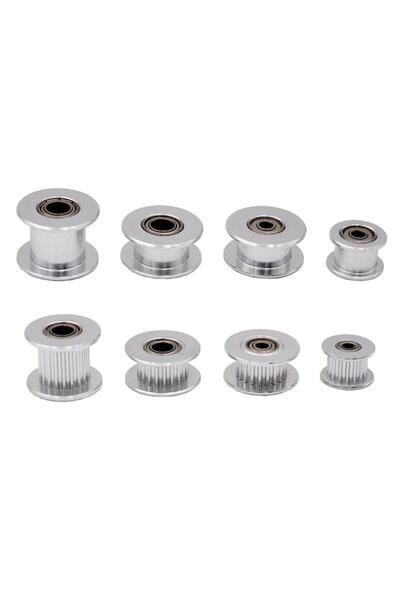 Hobi Mekatronik 4mm Gt2 20 Diş 6mm Kayış Uyumlu Gümüş Renk Avare Kasnak(Dişli)