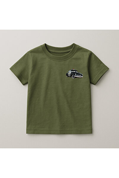 SVART WEAR Tricou pentru copii și adolescenți Cars Polis, cu gât crew, 100% b...