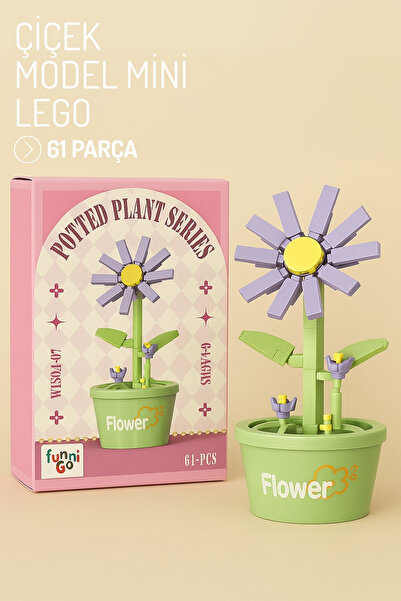 Nandy Home Mor Çiçek Model Karakter Figürü 3D Yapı Oyuncakları