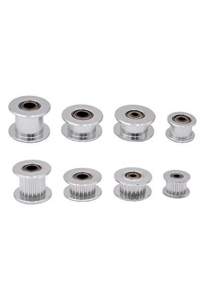 Hobi Mekatronik 3mm Gt2 20 Diş 10mm Kayış Uyumlu Gümüş Renk Avare Kasnak(Dişli)