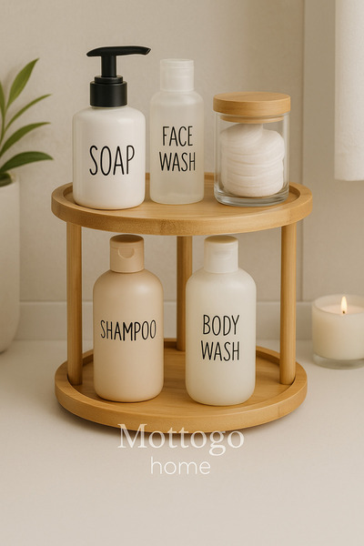 Mottogo Багатофункціональний бамбуковий органайзер Pinterest з обертовою підставкою | Органайзер