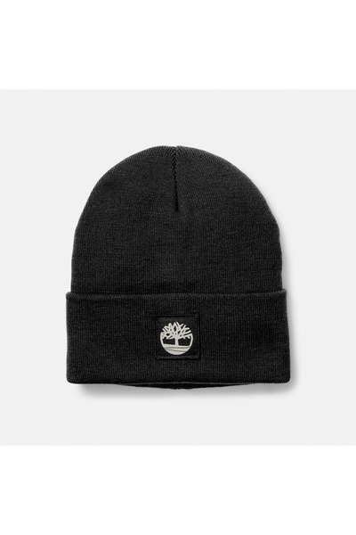 Timberland Ανδρικό μαύρο καπέλο Tonal Patch Beanie Tb0a65ja0011