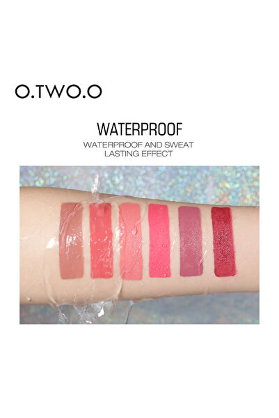 O.TWO.O Cosmetics ملمع شفاه O.TWO.O مخملي مطفي - أحمر شفاه سائل طويل الأمد بر...