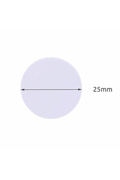 Genel Markalar Ntag215 13.56Mhz 25 mm Yuvarlak Nfc Tag-Okunup Yazılabilir