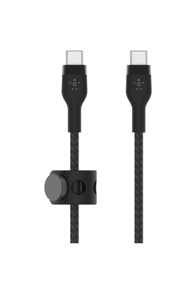 Belkin BOOST CHARGE PRO Flex USB-C to USB-C 2.0 Cable, Braided Silicone, 2M, Black