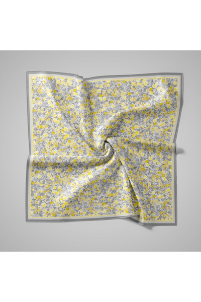 PİRAMİT Naturel Desenli Eşarp