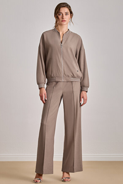 Guitar Bomber Bej Dokuma Ceket