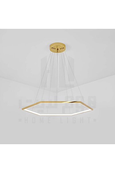 homelight ثريا مودرن ليد سداسية ذهبي 80 سم