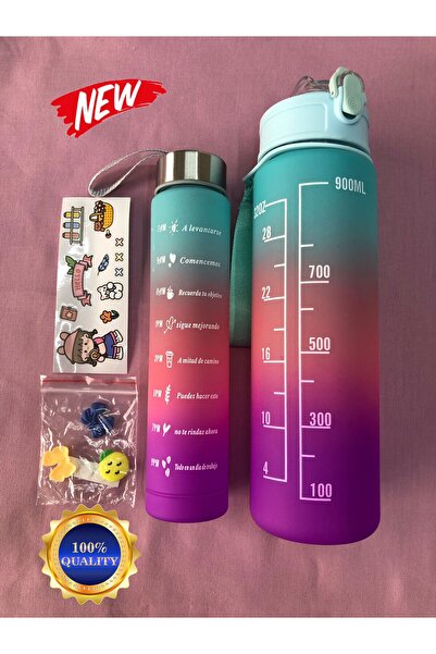 zera collection Couple Water Bottle with Puppy Tritan 1000ml with Sticker.