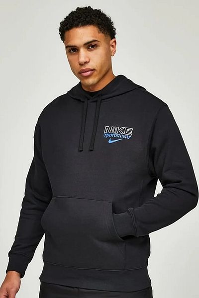 Nike Graphic Overhead Hoodie Men's Hooded Sweatshirt Black