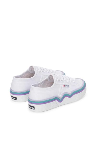 Superga 2740 Liquify Stripes Nylon Kadın Mavi-Pembe Bileksiz Sneaker