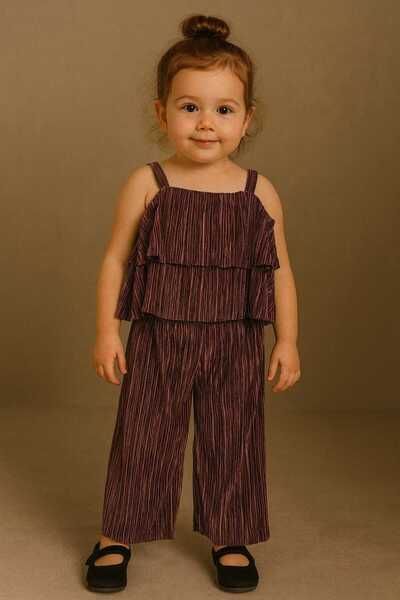 VİYOLİNA Krinkil Fabric Pants Suit