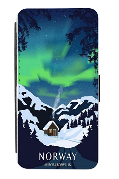 Atlas Husa personalizata tip carte Apple iPhone XS, Black Flowers, multicolor, S2D1M217