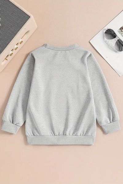 CLAYES Unisex Nyc Teddy Bear Printed Gray Crew Neck Sweatshirt-Winter Embossed Fabric