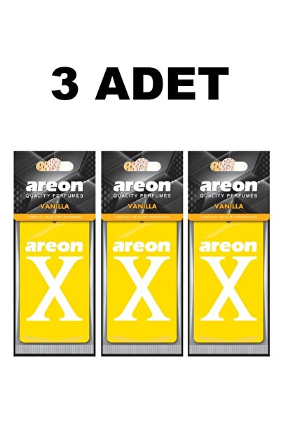 Areon X Sarı Vanilla 3 Adet Kaliteli Araç Kokusu