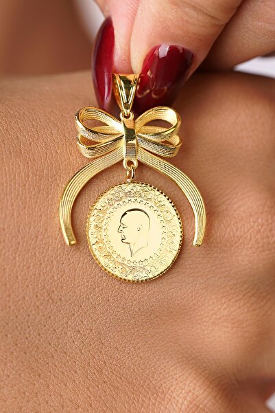 Fiyonk Kuyumculuk Altın Fiyonklu Çeyrek Altın Kolye Ucu