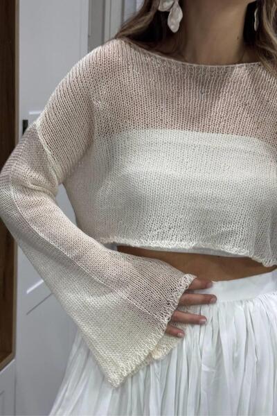Banu Angay Summer Breeze Thin Knitwear Ecru