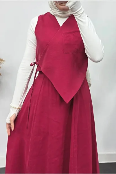 Moda evcen Sare Vest Skirt Suit