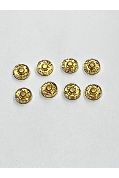 karantuhafiye Μεταλλικά κουμπώματα / Κουμπώματα για ζακέτες / Σετ 6 τεμαχίων / 1,5 cm / Χρυσό