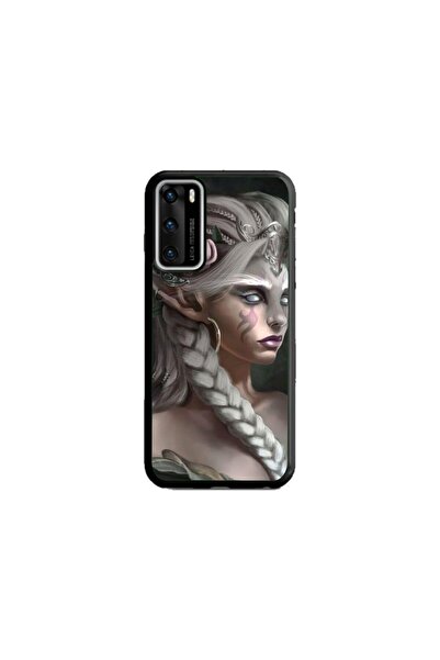 Atlas Husa personalizata si Folie de Silicon Huawei P40, Alien Queen, multico...