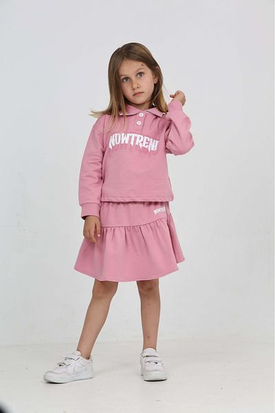 Toontoy Girl's Nowtrend Printed Skirt Suit