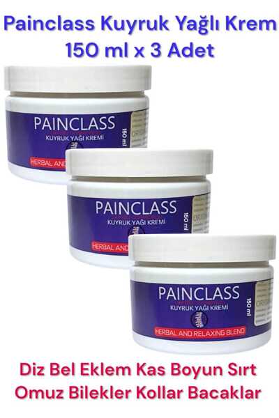 ULFİSU COSMETİCO Painclass Kuyruk Yağı Kremi 150 ml 3 ADET - Tüm Vücut İçin K...
