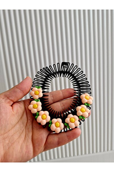 Beyaz Dükkan Ghost Invisible Bow Buckle with Flower 1 Piece