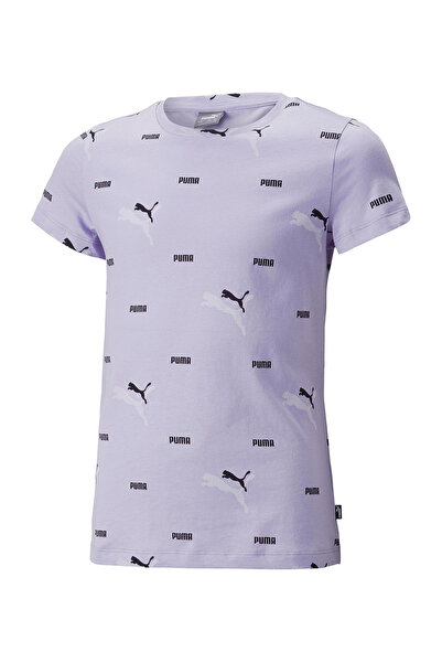 Puma ESS Logo Lab All Over Printed Tee - Vivid Violet