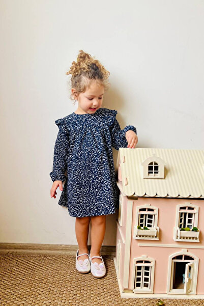 Minizookids Krinkıl Mavi Elbise