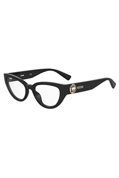 Moschino Women's eyeglasses frames MOS631 807, Plastic, Black, 52 mm