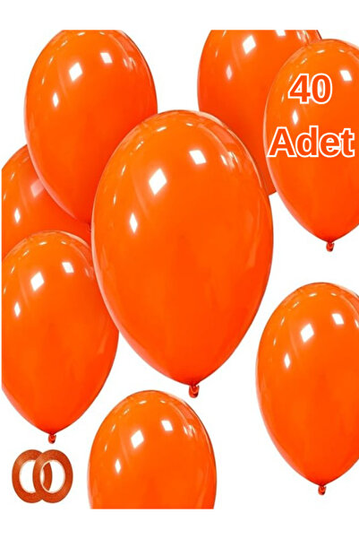 Işıltı Balon Dükkanı Orange Balloons 12 Inch Glossy Party Balloon Graduation,...