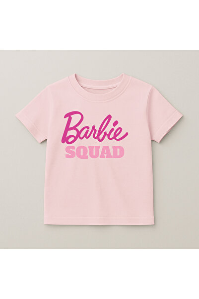 SVART WEAR تي شيرت باربي سكواد برقبة دائرية 100% قطن مطبوع بأكمام قصيرة للأطف...