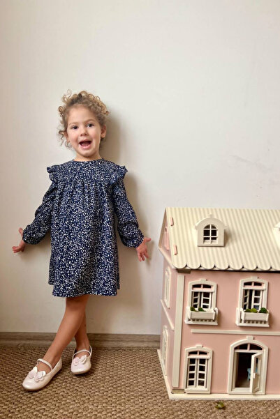 Minizookids Krinkıl Mavi Elbise