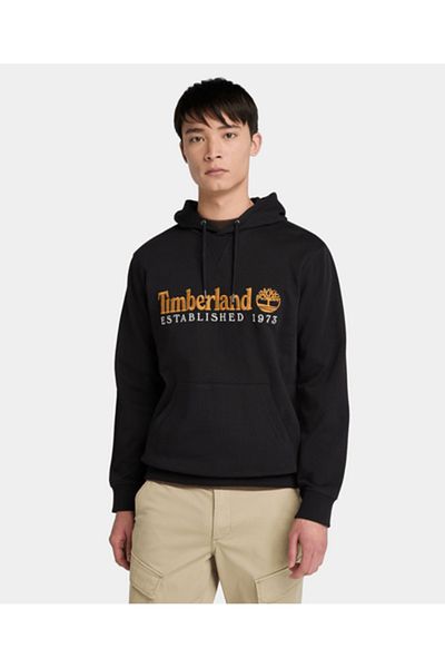 Timberland Established 1973 Embroidered Logo Loopba Men's Black Sweatshirt Tb0A5Mx80011