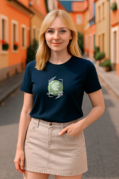 HUBERYWEAR Дамска тениска с широка кройка и флорален и леопардов принт – HUBERY