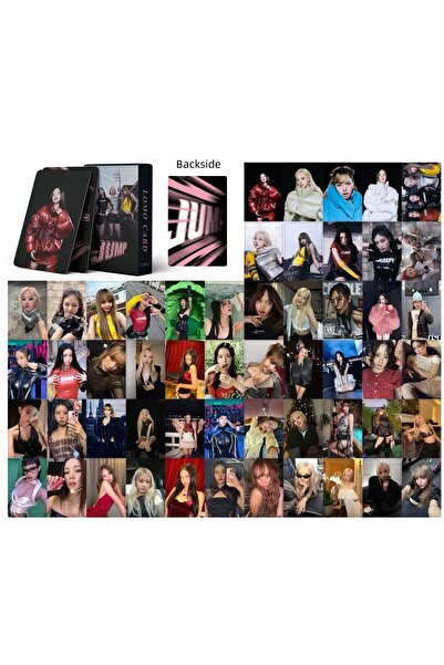 Kpop Dünyasi Σετ καρτών BLACKPINK '' Jump '' με διπλή όψη με τυπωμένο ολόγραμμα λέιζερ/λόμο