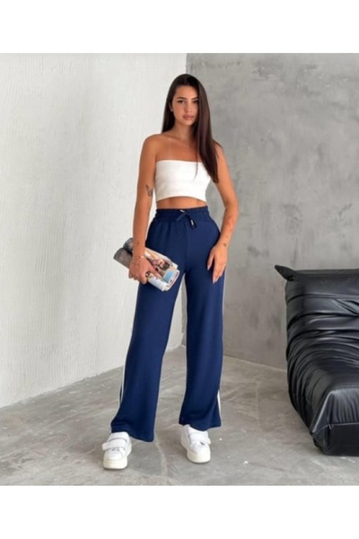 Velista Women's Modal Fabric Relaxed Fit Side Stripe Sweatpants