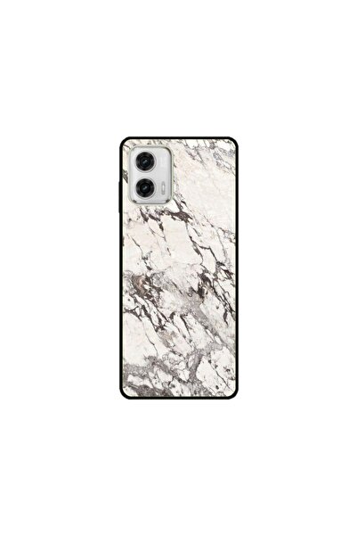 Atlas Husa personalizata si Folie de Silicon Motorola Moto E22s, White Marble, multicolor, S1D1M0325