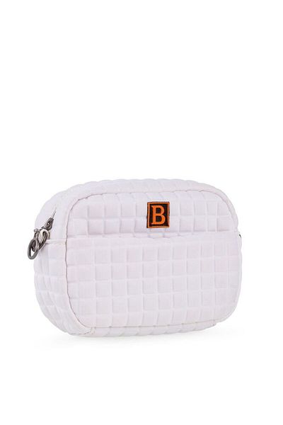 Bilik Deri Scuba White Women's Crossbody Bag Ball
