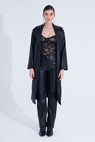 FTM TİCARET Suni deri trençkot