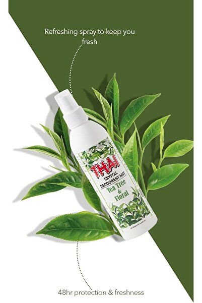 THAI Crystal Tea Tree & Eucalyptus Deodorant Spray, 8 oz (Unisex)