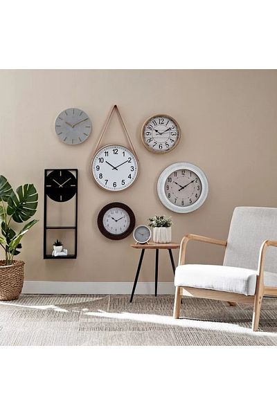 Home Box Saratoga Clock with Hemp Rope - 31.5x5.5 cm