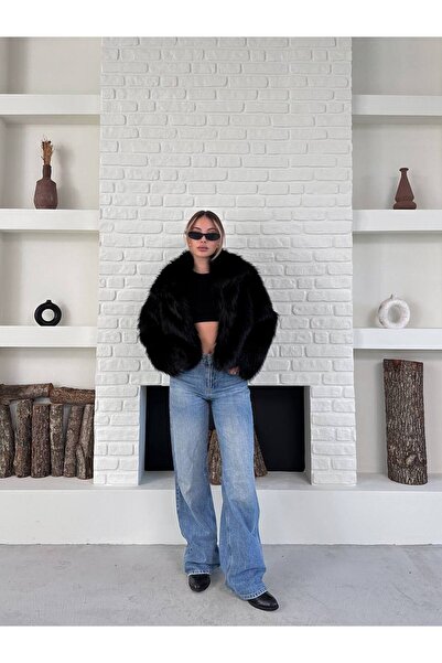 ZF BUTİK Γυναικείο γιακά Premium Εισαγόμενη ψεύτικη γούνα