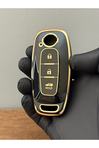 Mavi Keys Nissan Qashqai - X-Trail -Juke Husă nouă cu 3 butoane din silicon pentru protecția cheii - Negru