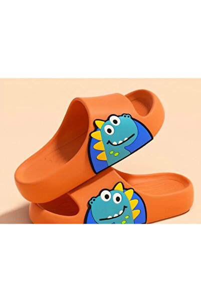 ega collection Dinozor Detaylı Sevimli Hafif Çocuk Yazlık Terlik